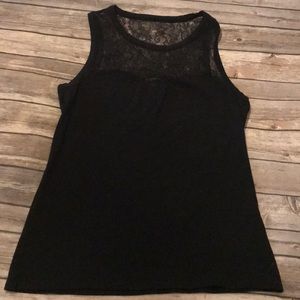 Express black lace tank top